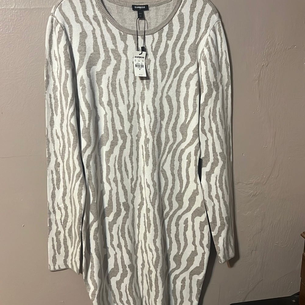Express  women’s sweater dress size M animal print
